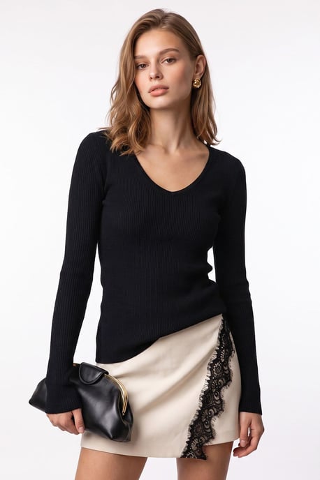 Dames Viscose Mix Cashmere Trui - Image 5