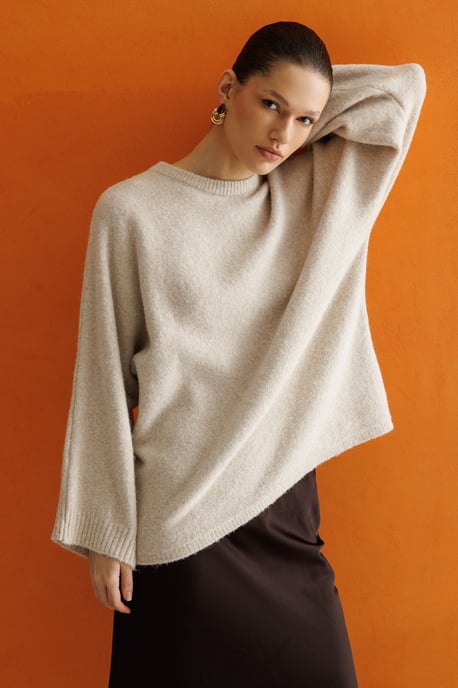 Dames Oversized Crew Neck Trui - Image 1
