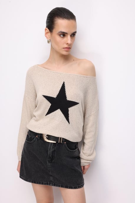 Dames Sweater met Bootnek - Image 3