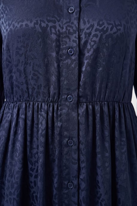 Gebuttonde Maxi Jurk met Ronde Hals en Tailleband - Image 2