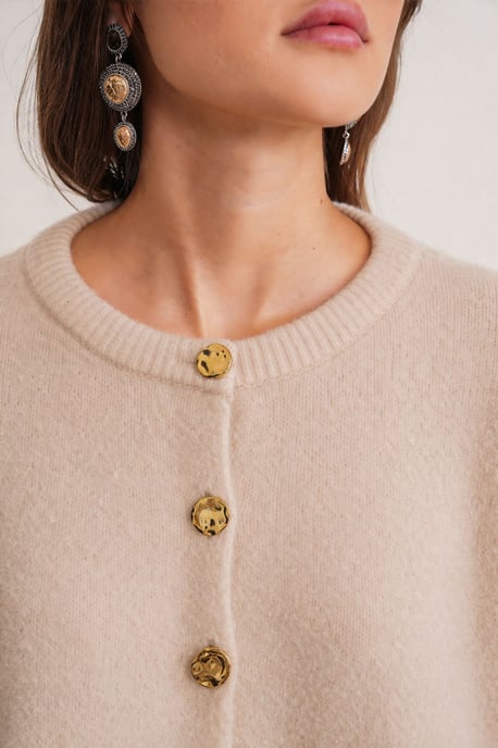 Geknoopte Ribbels Brei Cardigan - Image 3