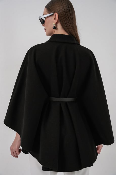 Gestrikte Tweed Cape Mantel - Image 6