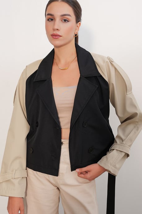 Korte Bouwde Trenchcoat - Image 2