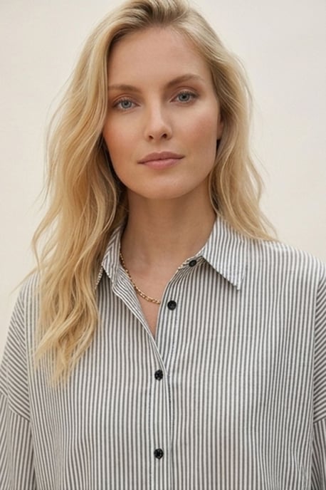 Oversized Overhemd met Lange Mouwen van Poplin - Image 2