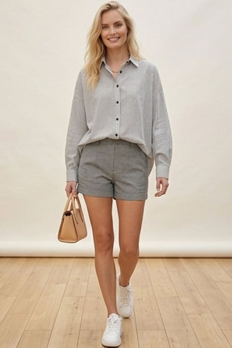 Oversized Overhemd met Lange Mouwen van Poplin - Image 3