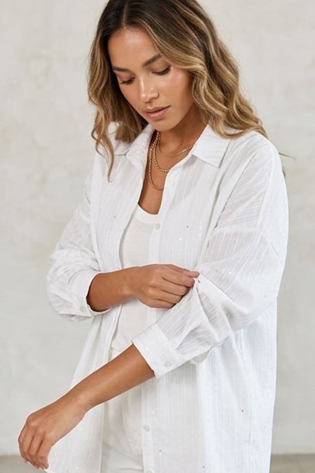 Oversized Overhemd met Lange Mouwen van Poplin - Image 2