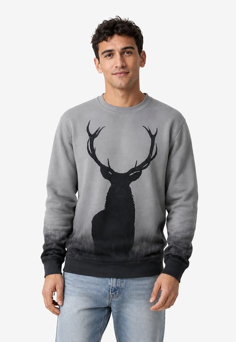 Sweatshirt met Allover-Print Wilde Hert Mr Gugu & Miss GO - Image 2