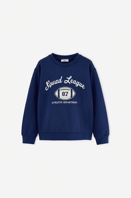 TRENDYOLKIDS Jongens Donkerblauw Effen Lang, Regular fit Sweatshirts - Image 4