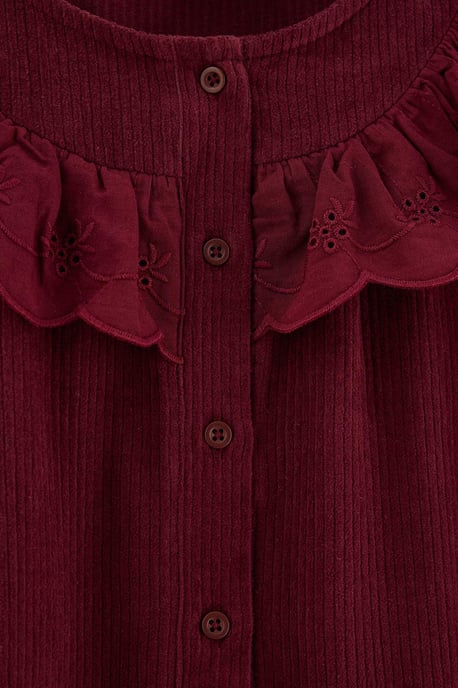 TRENDYOLKIDS Meisjes Bordeauxrood Effen Midi Lang A-lijn Jurken - Image 2