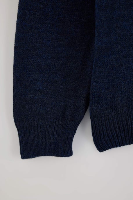 TRENDYOL MAN Heren Donkerblauw Effen Lang, Oversized Vesten - Image 4