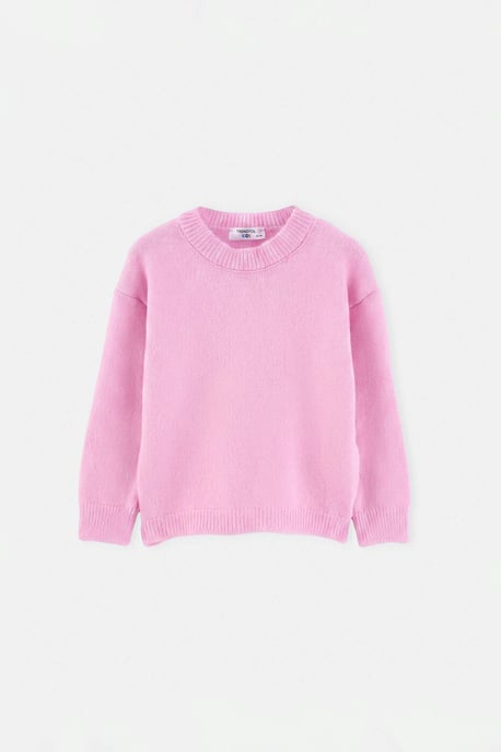 TRENDYOLKIDS Meisjes Roze Effen Lang, Regular fit Truien - Image 3