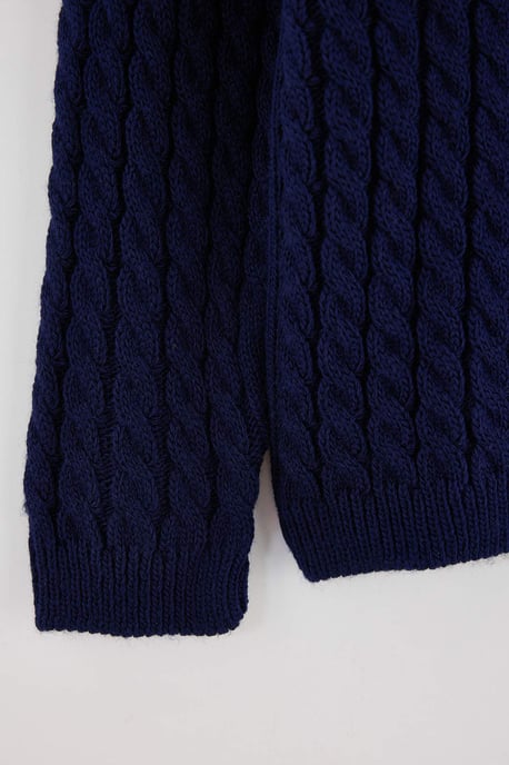 TRENDYOLKIDS Meisjes Donkerblauw Kabelbreisel Lang, Regular fit Vesten - Image 5