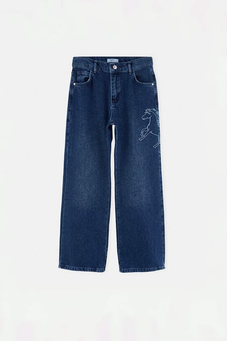 TRENDYOLKIDS Jongens Blauw Effen Normale taille Jeans - Image 3