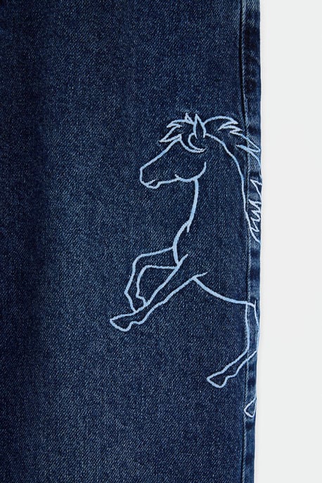 TRENDYOLKIDS Jongens Blauw Effen Normale taille Jeans - Image 4