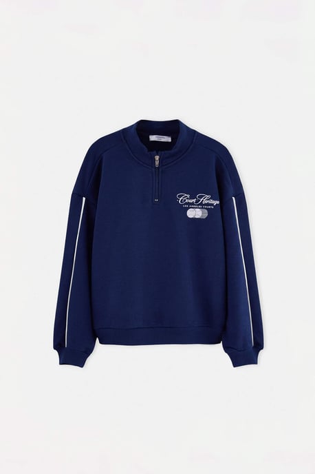 TRENDYOLKIDS Jongens Donkerblauw Met grafische print Lang, Regular fit Sweatshirts - Image 4