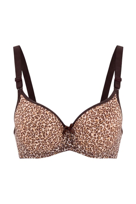 TRENDYOLMİLLA Dames 4-pack Zwart Animal print Vaste cup BH's - Image 3