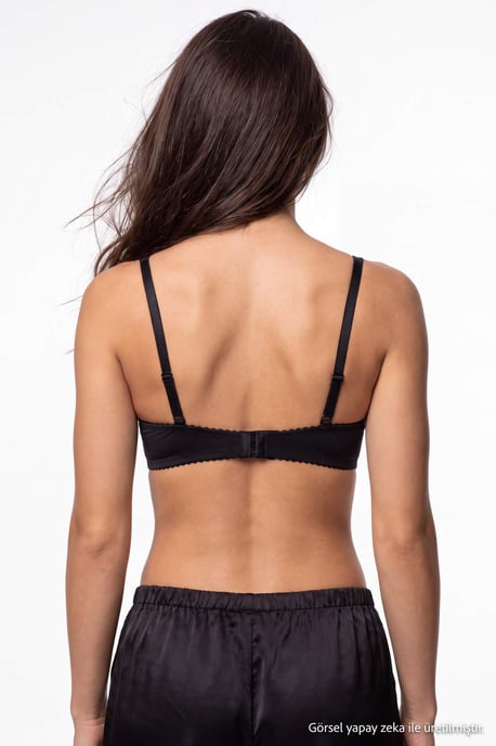 TRENDYOLMİLLA Dames Zwart Effen Push-up BH's - Image 6