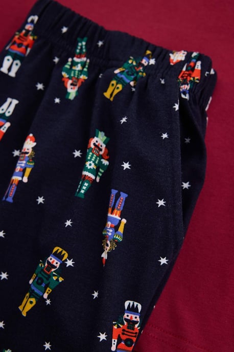 TRENDYOL MAN Heren Bordeauxrood Kerst- Lang, Regular fit Pyjama- Sets - Image 3