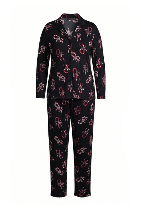 TRENDYOLMİLLA Dames 2-pack Zwart Kerst- Lang, Regular fit Pyjama- Sets - Image 1