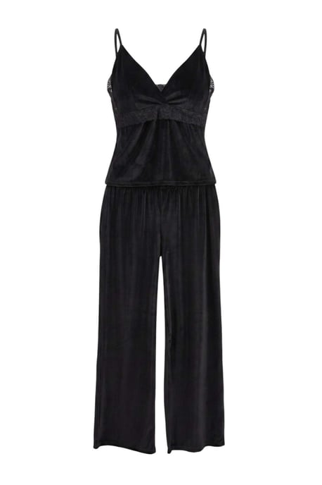 TRENDYOLMİLLA Dames Zwart Effen Lang, Regular fit Pyjama- Sets - Image 4