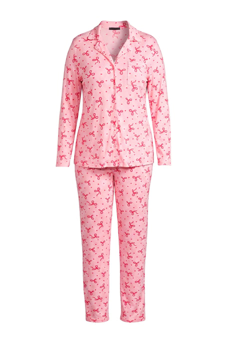 TRENDYOLMİLLA Dames 2-pack Roze Met grafische print Lang, Regular fit Pyjama- Sets - Image 3