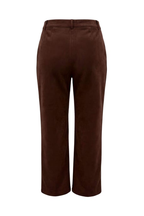 TRENDYOLMİLLA Dames Bruin Effen Recht Normale taille Broeken - Image 3