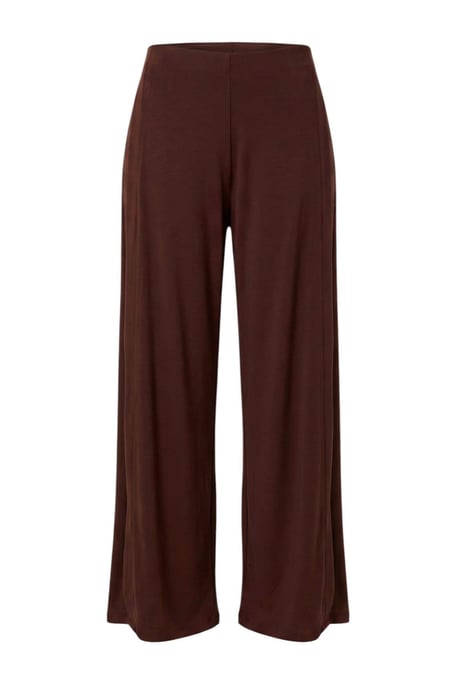 TRENDYOLMİLLA Dames Bruin Effen Wijde pijp Normale taille Broeken - Image 4