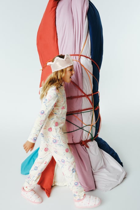 Meisjes Circuspatroon Knopjes Lange Mouwen Pyjama Set - Image 1