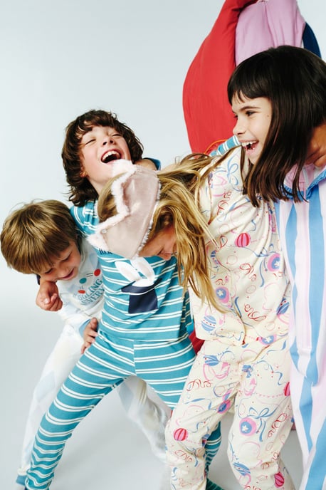Meisjes Circuspatroon Knopjes Lange Mouwen Pyjama Set - Image 2