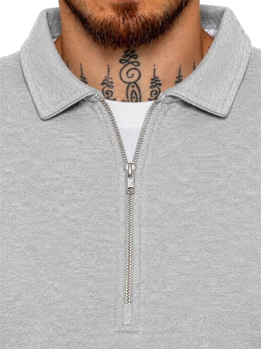 Enzo Milano | Sweatshirt met halve rits en kraag voor heren - Image 2