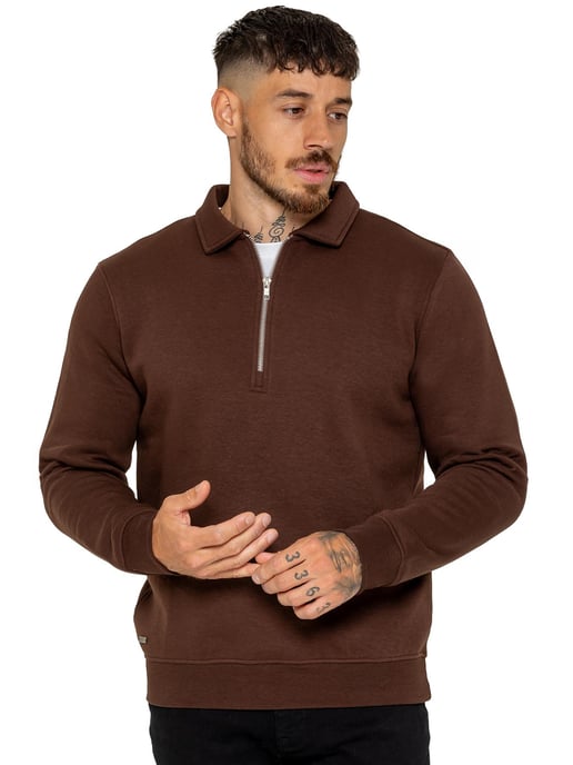 Enzo Milano | Sweatshirt met halve rits en kraag voor heren - Image 1