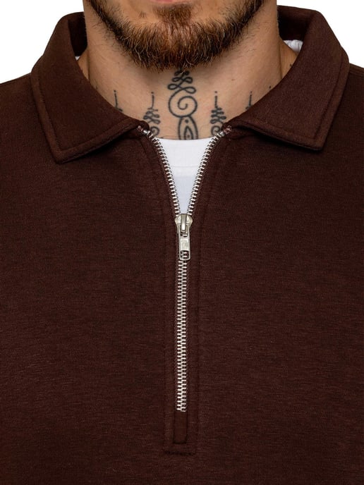 Enzo Milano | Sweatshirt met halve rits en kraag voor heren - Image 2