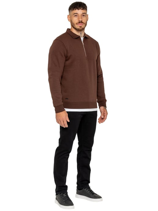 Enzo Milano | Sweatshirt met halve rits en kraag voor heren - Image 4