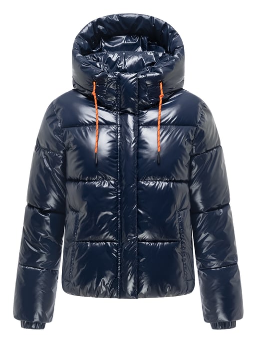 Marikoo dames gewatteerde winterjas Skyraa met capuchon & glanzend design - Image 2
