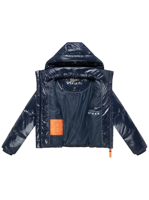 Marikoo dames gewatteerde winterjas Skyraa met capuchon & glanzend design - Image 6