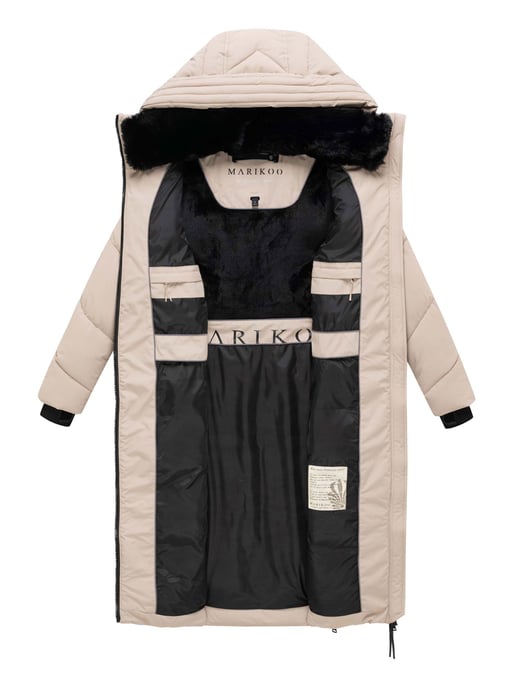 Marikoo Nadaree dames winterjas – lang, warm & met capuchon - Image 6