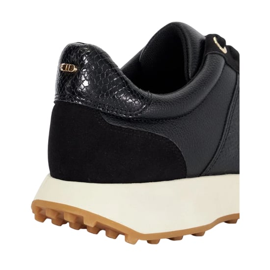 Dune London Dames/Dames Slangenprint Leren Trainers (Zwart) - Image 2