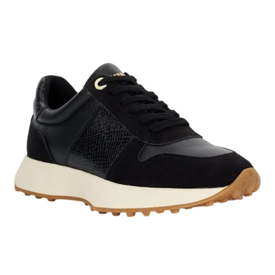 Dune London Dames/Dames Slangenprint Leren Trainers (Zwart) - Image 4