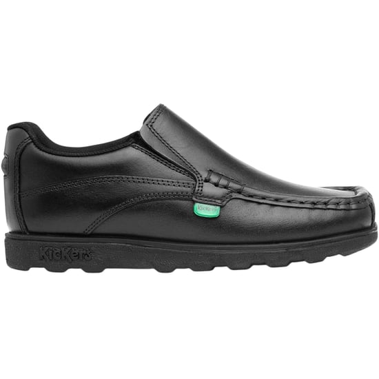 Kickers Fragma leren schoolschoenen voor jongens (Zwart) - Image 1