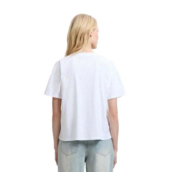 French Connection Dames-T-shirt van roze crêpe (Wit) - Image 3