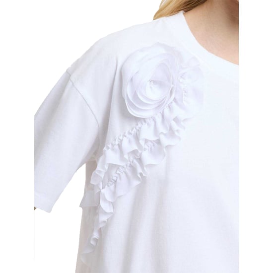French Connection Dames-T-shirt van roze crêpe (Wit) - Image 4