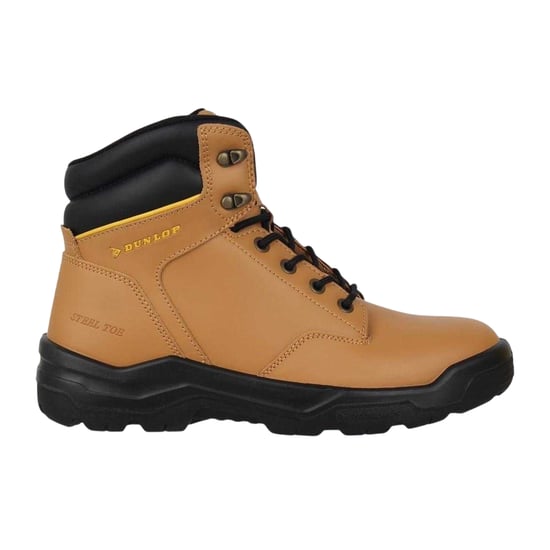 Dunlop Unisex Dakota-veiligheidslaarzen van leer voor volwassenen (Honing) - Image 1