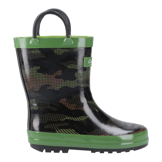 Cotswold Kinderen Puddle Camouflage Wellington Boots (Groen/Zwart) - Image 1