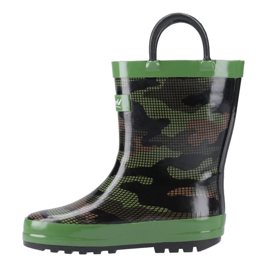 Cotswold Kinderen Puddle Camouflage Wellington Boots (Groen/Zwart) - Image 3