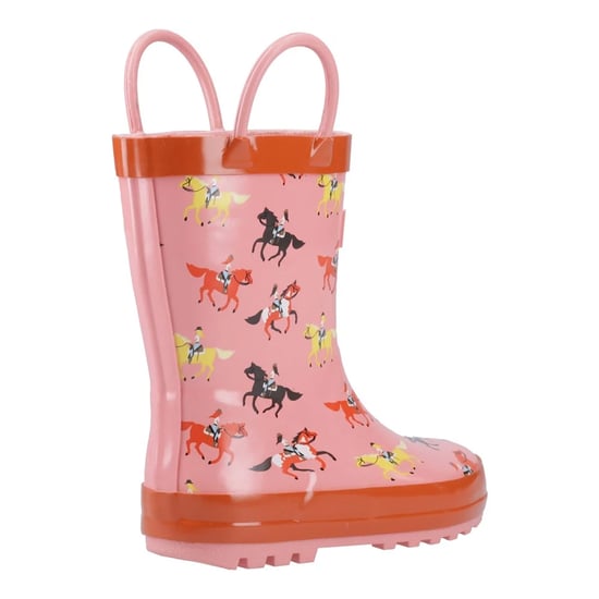 Cotswold Kinder Puddle Paard Wellington Laarzen (Roze/Rood) - Image 2