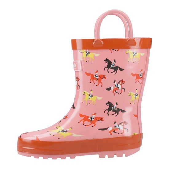 Cotswold Kinder Puddle Paard Wellington Laarzen (Roze/Rood) - Image 3