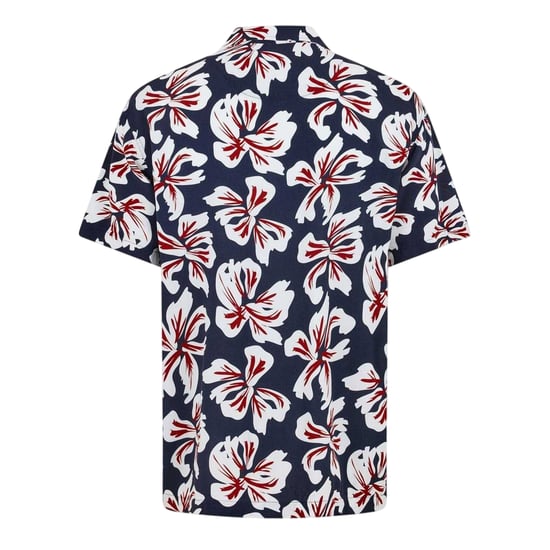 Pretty Green Herenoverhemd met bloemenprint in Bauhaus-stijl, normale pasvorm (Marine) - Image 2