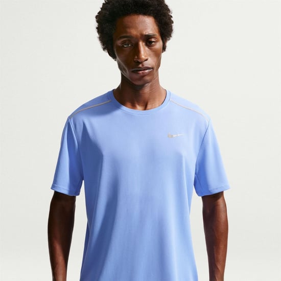 Nike Heren T-shirt Miler met Swoosh en reflecterende details (Lichtblauw) - Image 3