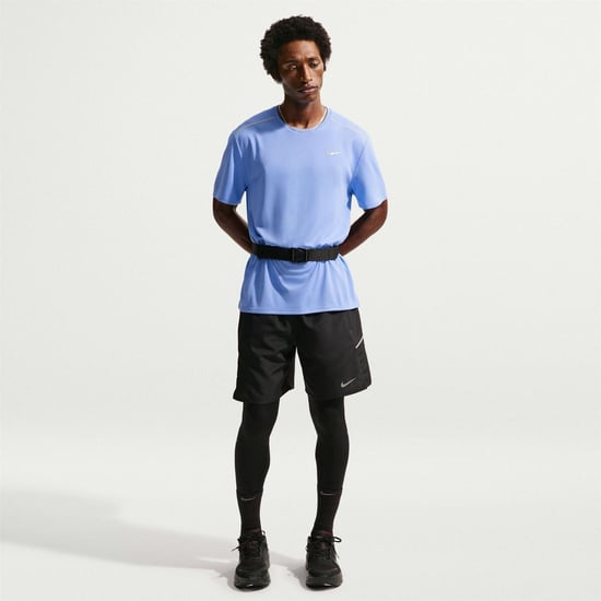 Nike Heren T-shirt Miler met Swoosh en reflecterende details (Lichtblauw) - Image 5