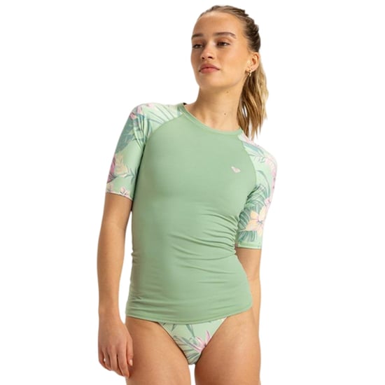 Roxy Nauwsluitende rashguard met grafische print voor dames (Groen) - Image 2